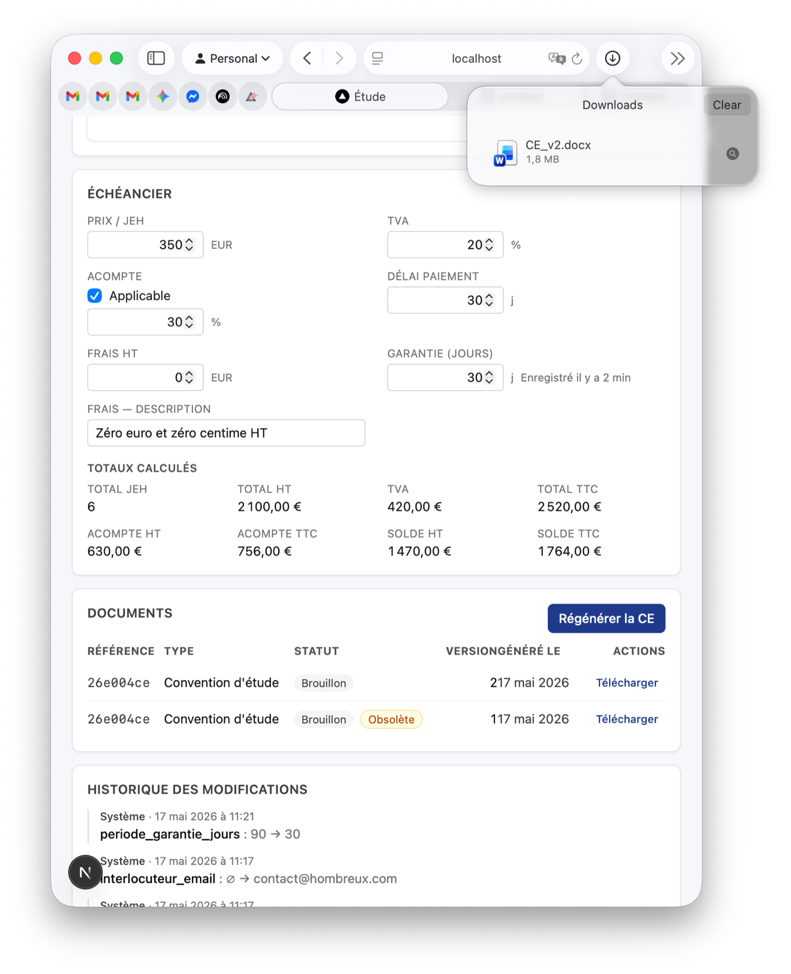 Pep-DocGen — document generation output