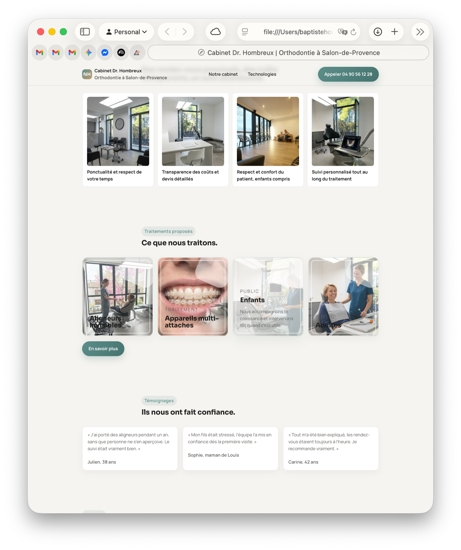 provence-ortho.com — practice landing page